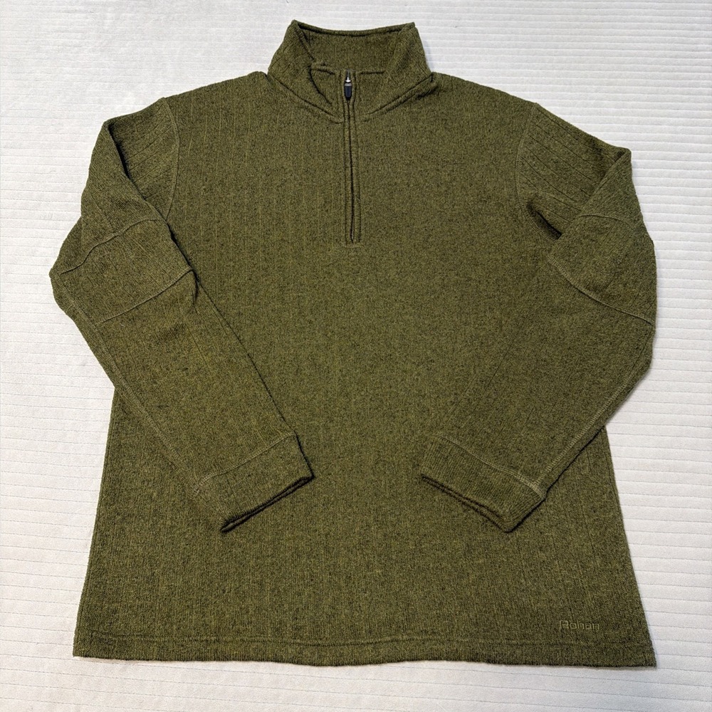 Rohan Mens Fleece Half Zip Pullover medium Green Outdoor Walking Top